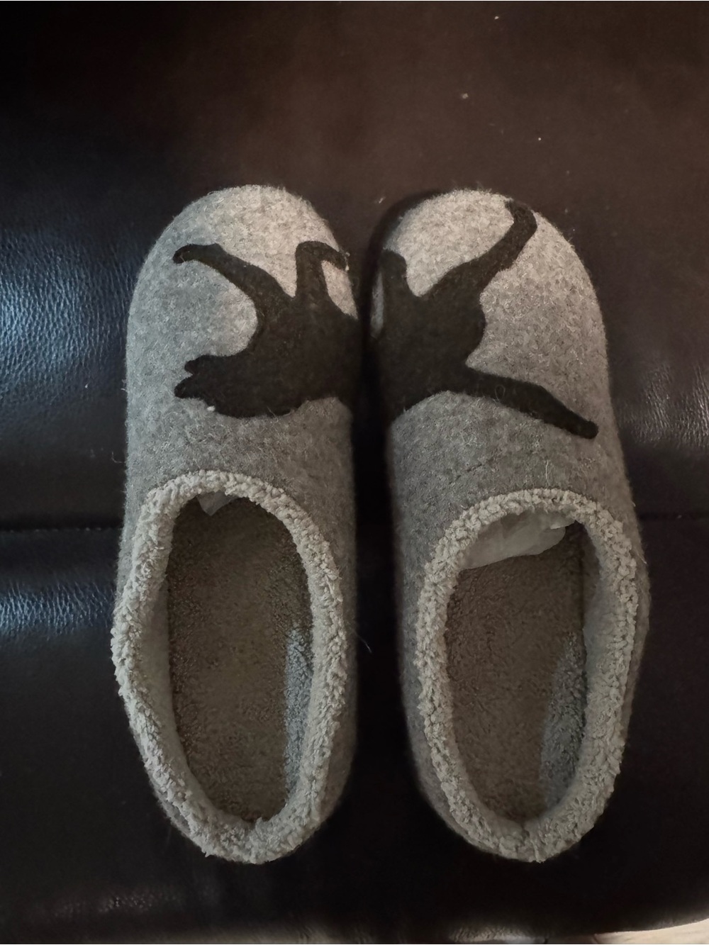 Woman’s LLBean  Slippers with Brown dog Silhouette